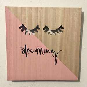 Dreaming inspirational wooden wall art NWT